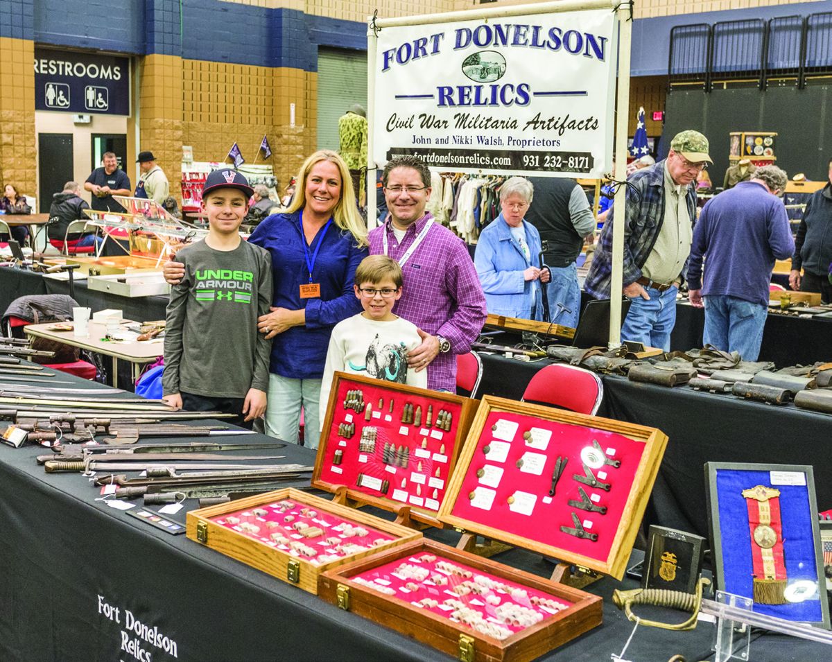 The Walsh family (Jonathan, Nikki, John and Alex), owners of Fort Donelson Relics, are mainstays at all the major Civil War shows.