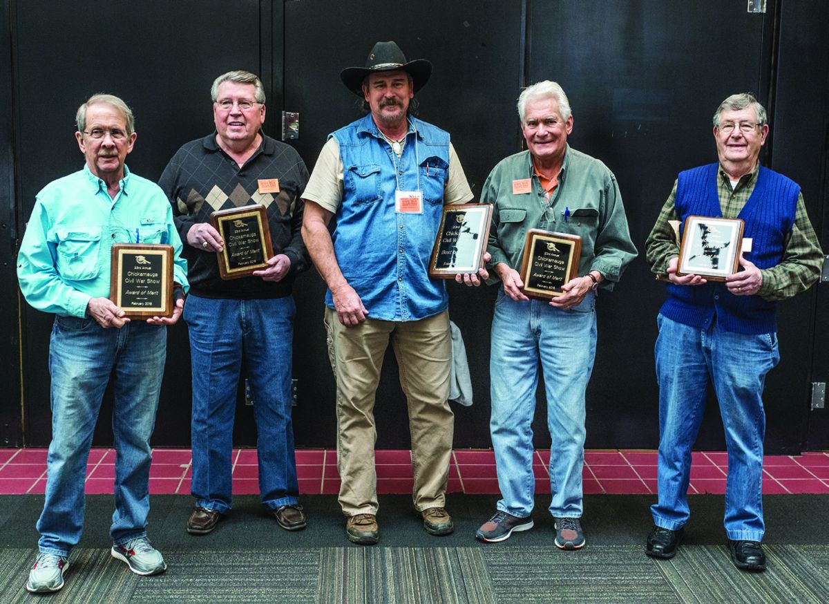 Award winners left to right are: Bill Blackman, Ernie Arnold, Mark Anniballi, Brian Riel, and Jerry Hayes.
