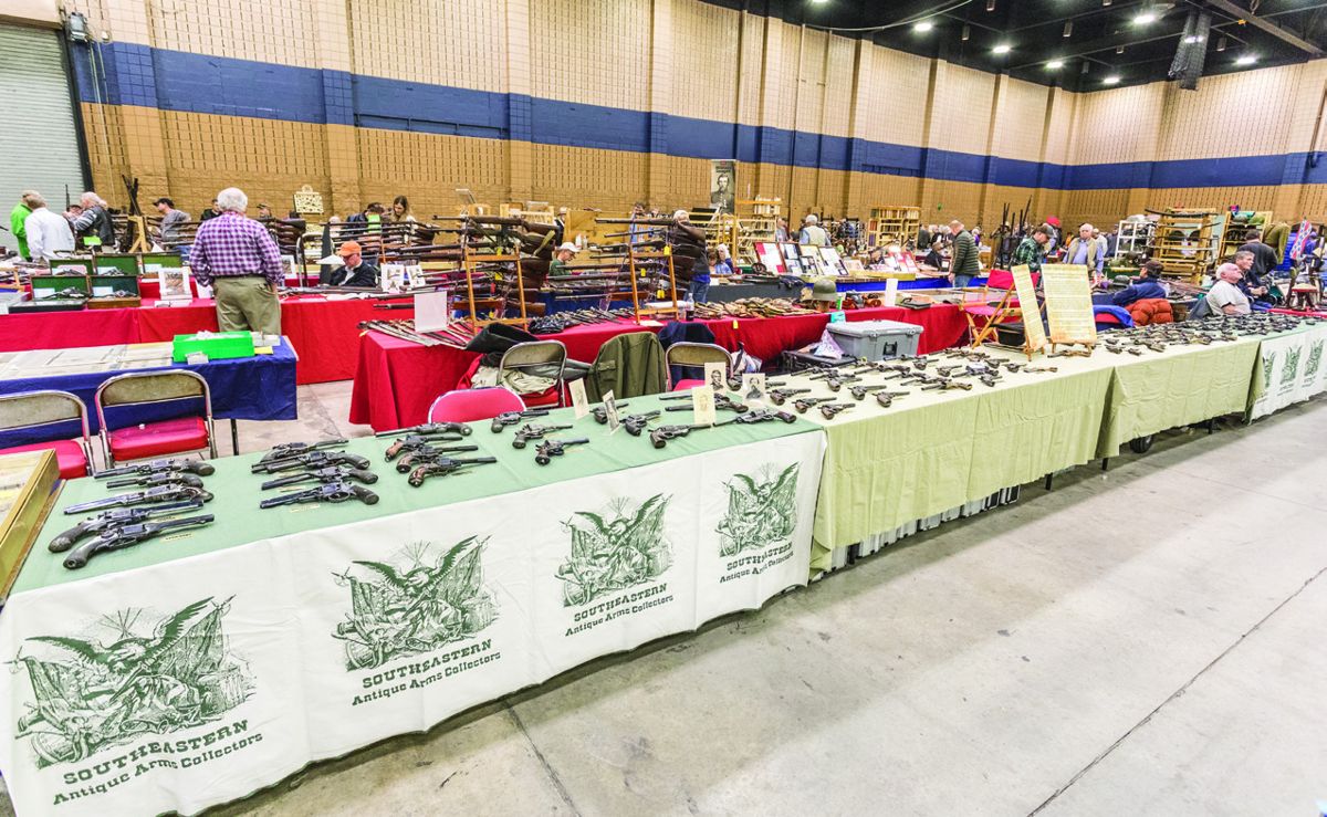 Mark Anniballi’s display of 103 Civil War Contract Revolvers was the winner of the Best of Show Award.