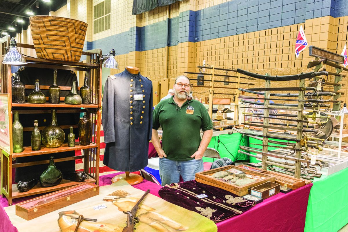 Chris Trimble of White Stone, Va., strikes an imposing figure for the camera.