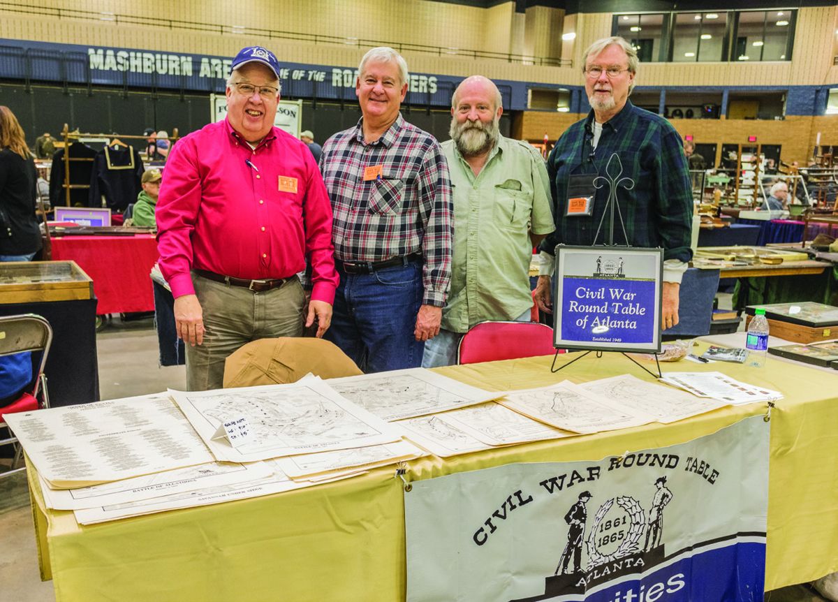 The Atlanta Civil War Round Table was well represented at the show. L-R: Leon McElveen, Tom Prior, Greg Reeves, and Round Table President Grant Moseley.