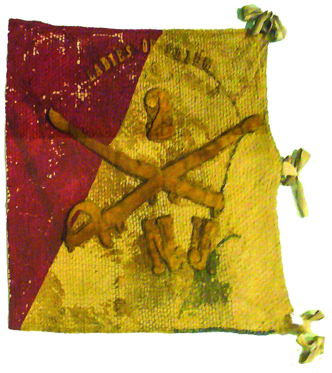 This guidon was presented to the 2nd New Jersey Cavalry by the Ladies of Salem. Salem is a town in the southern part of NJ. (Photos by Joe Bordonaro)