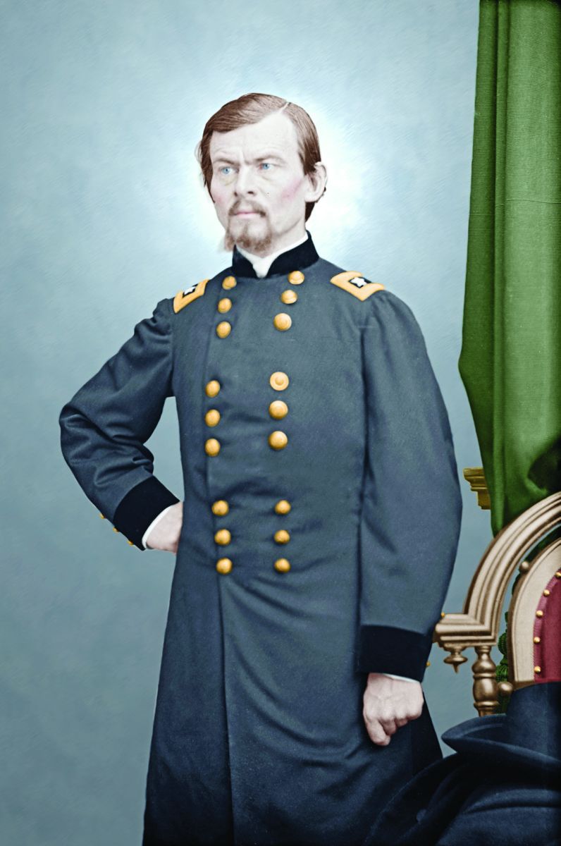 Portrait of Maj. Gen. Franz Sigel, Federal officer, Colorization © 2018 civilwarincolor.com courtesy civilwarincolor.com/cwn (Library of Congress)