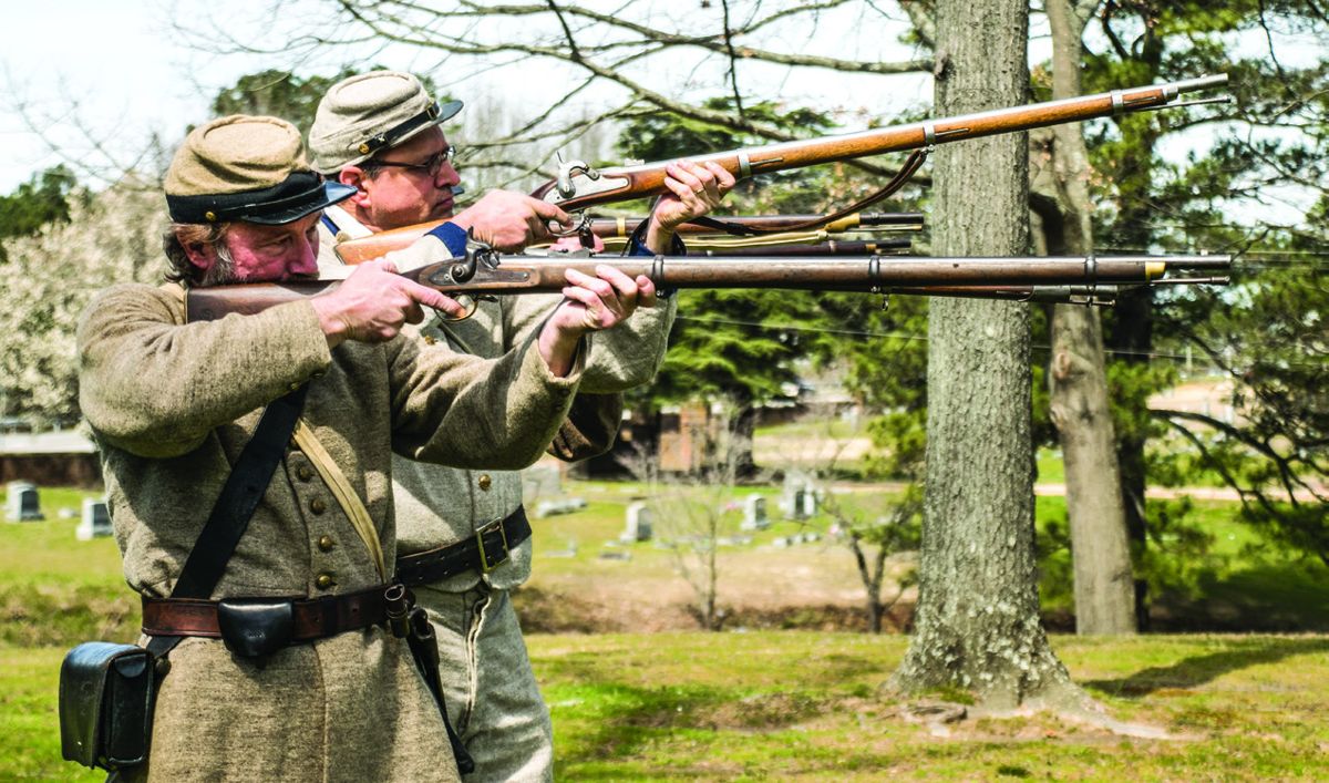 Musket firing demonstration. (All photos by Bob Ruegsegger)