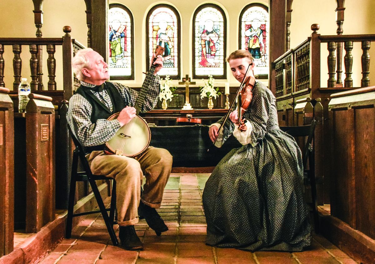 Carson Hudson and Arden Clark presented a special musical program called The Civil War in Seven Songs in the church building.