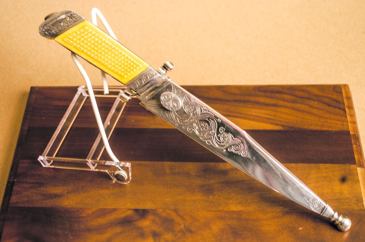 “Best Knife of Show;” an 1864 Civil War presentation silver and ivory Samuel Bell Bowie.