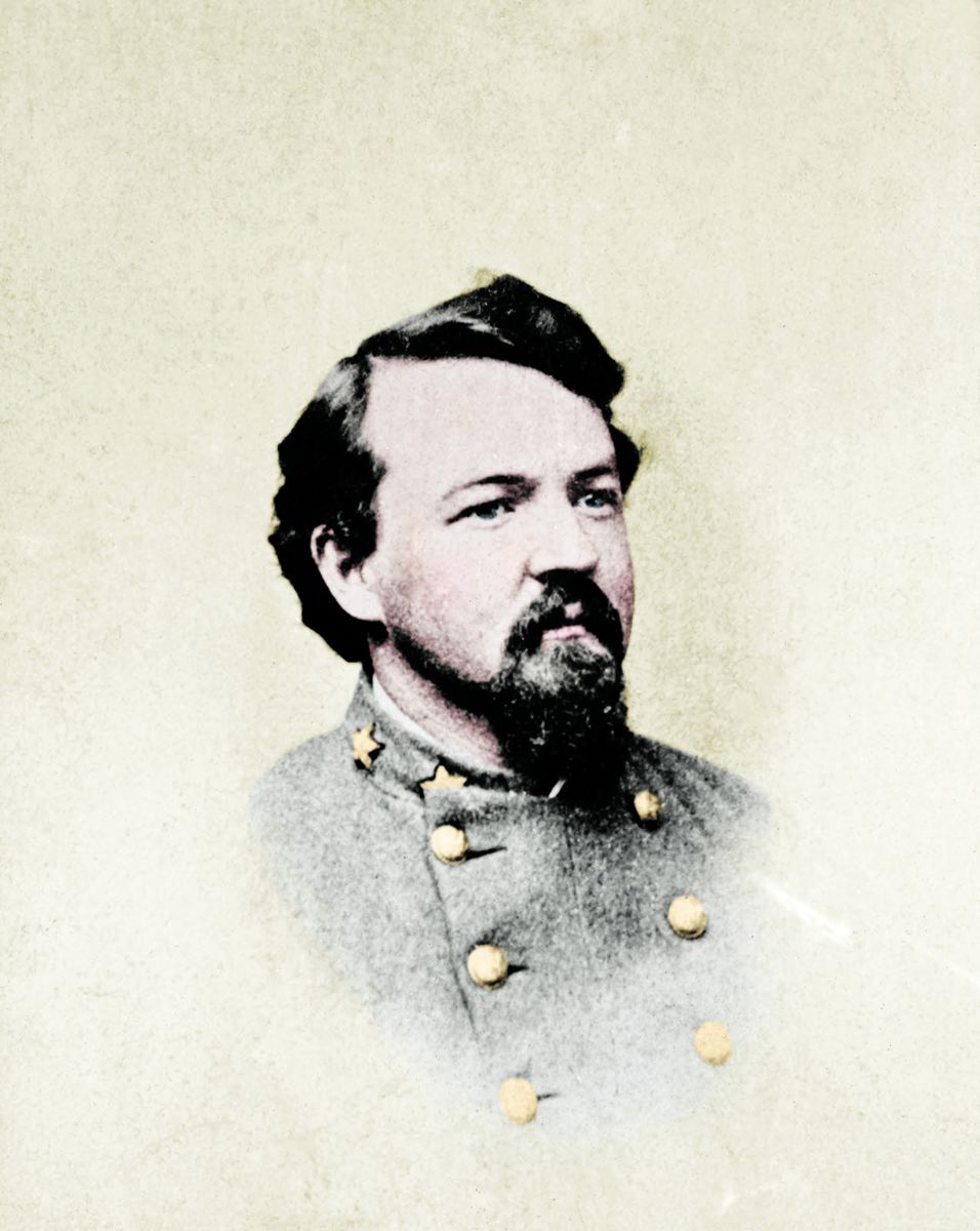 Lt. Col. (later Gen.) James R. Chalmers as Col. 9th Miss. Inf., Colorization © 2018 civilwarincolor.com courtesy civilwarincolor. (Library of Congress)
