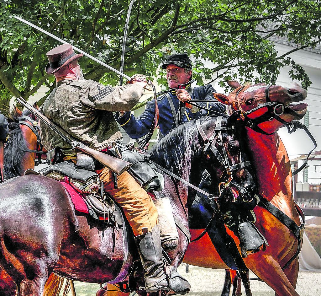 Cavalry clash with sabres in action. (All photos by Rolf Gollin)