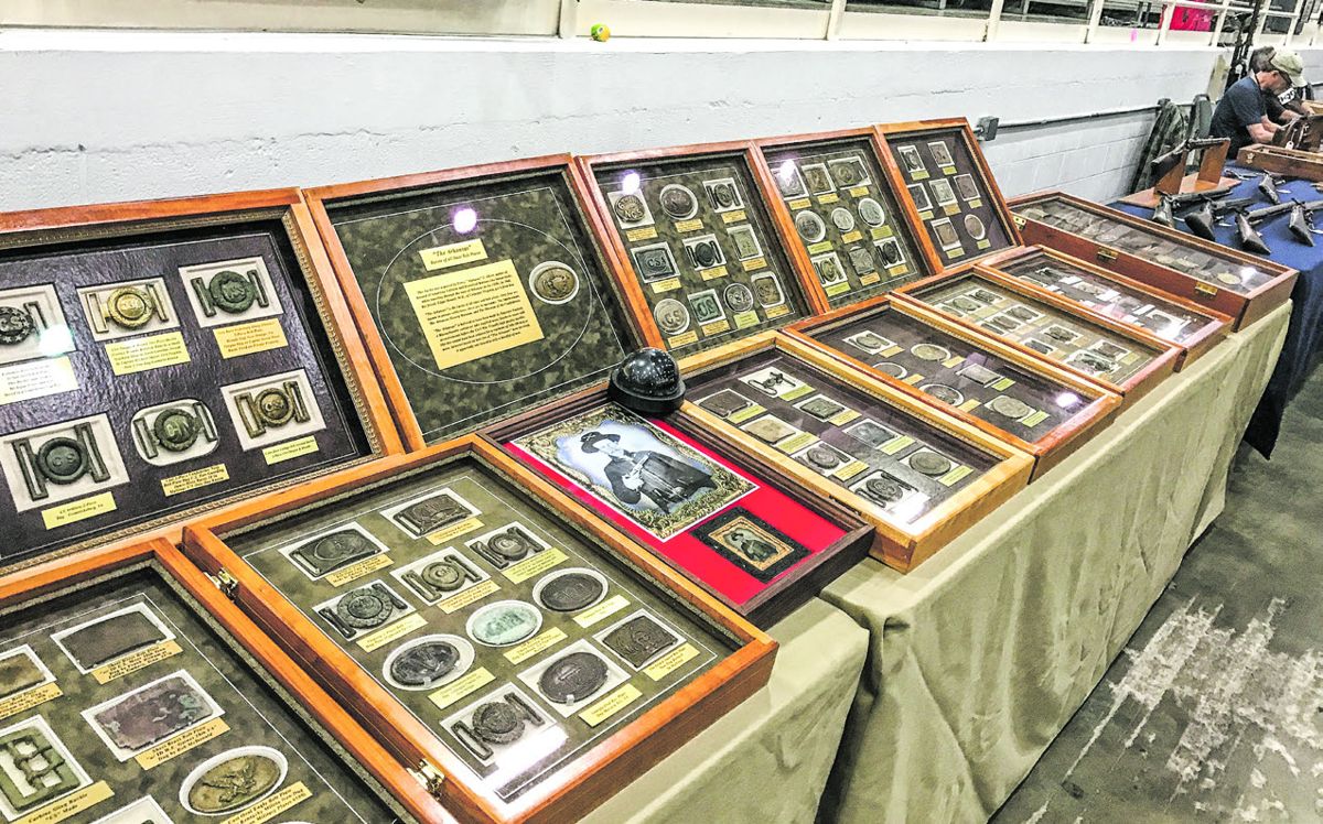 Bill Blackman’s award winning Confederate buckle collection.