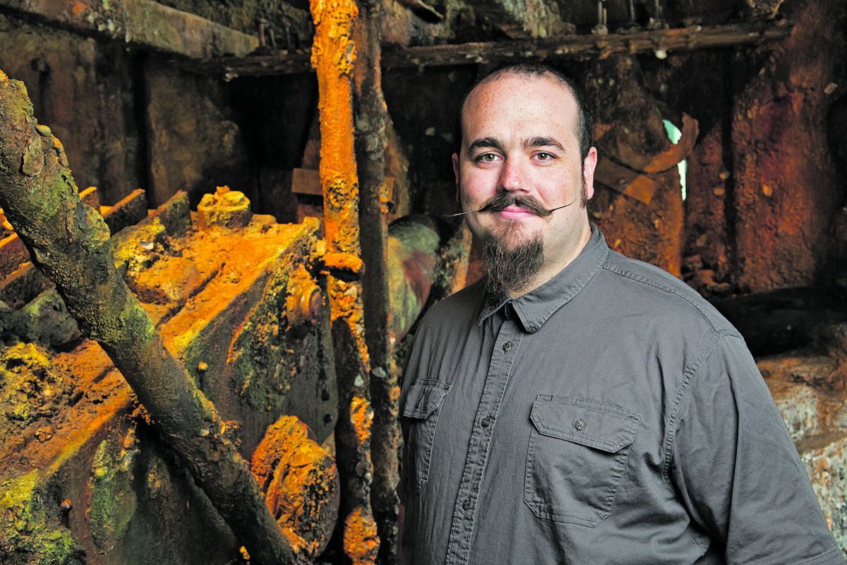 Erik Farrell, archaeological conservator for the USS Monitor (Courtesy of Mariners’ Museum and Park)