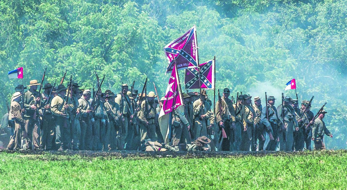 Fighting at the Wheatfield was intense with constant advances and withdrawals; here the Confederates prepare to ‘welcome’ their blue-coated opponents. (Sandy Goss, Eagle Bay Media)