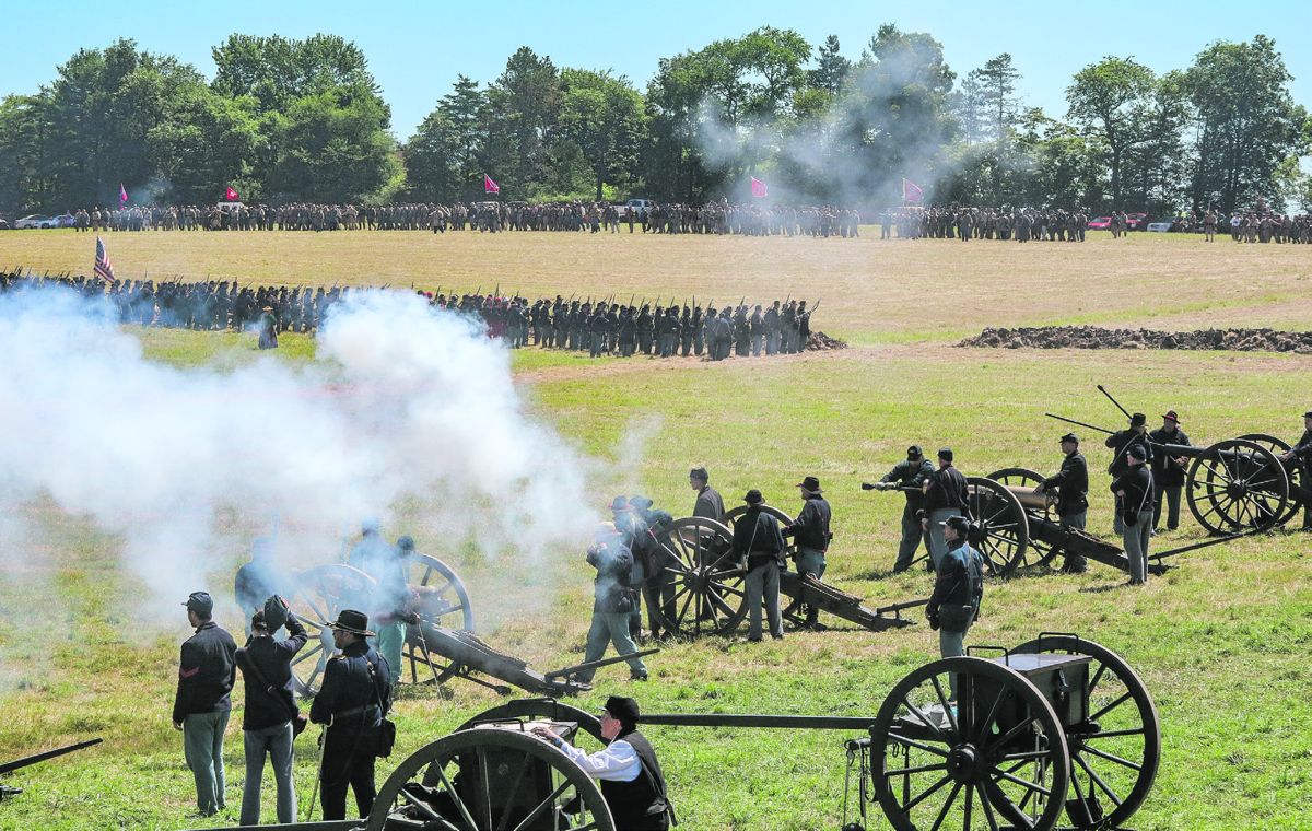 Impressive artillery barrage from 70 cannon during the event.
