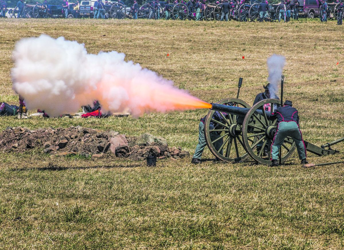 Union artillery began firing as soon as Maj. Gen. George Pickett’s Confederate infantry began their march into history known as “Pickett’s Charge.” (Sandy Goss, Eagle Bay Media)