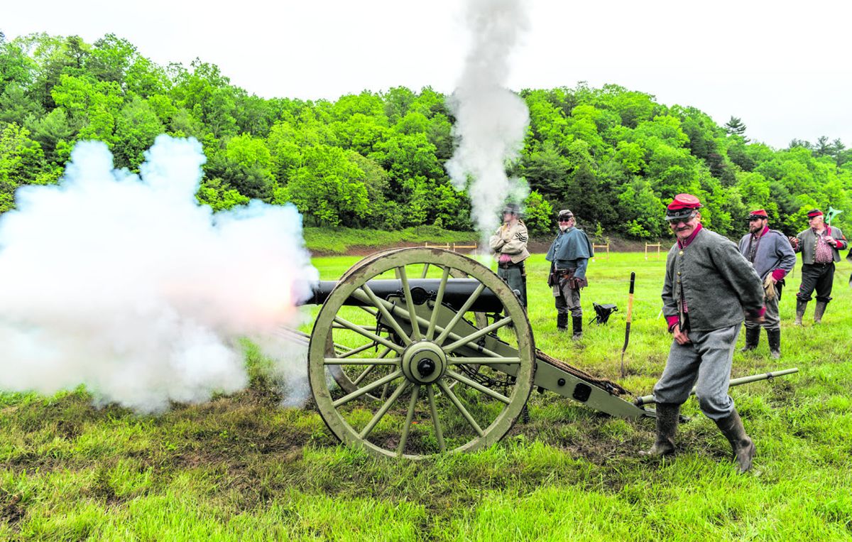 3rd Maryland Artillery No. 1 firing their model 1841 6-Pounder gun. Good quality hearing protection is a must when firing artillery.