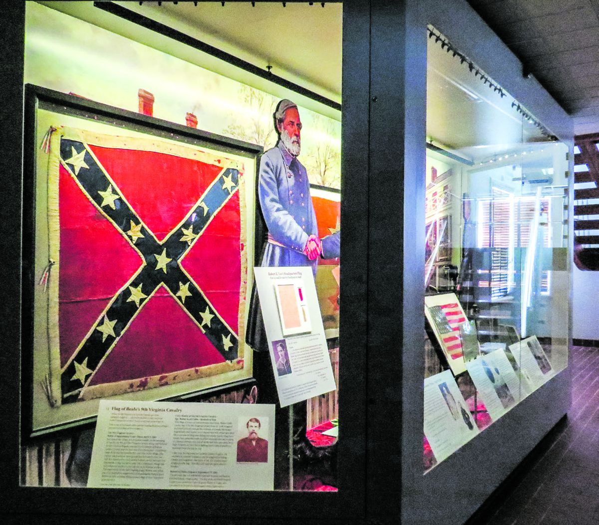 Appomattox 150th Display with the 9th VA Flag.
