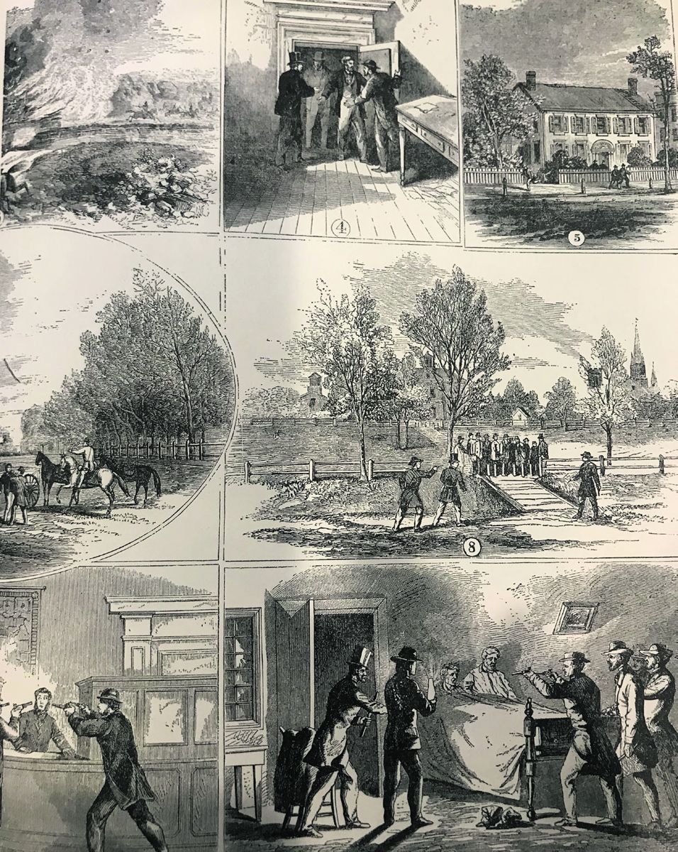 Hugo Fregonese’s 1954 film The Raid opens by showing four illustrations from Frank Leslie’s Illustrated Newspaper in November 1864.