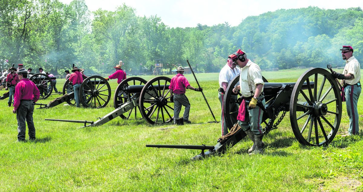 Forty-six cannons and howitzers competed in the 139th N-SSA National Skirmish Artillery matches. As during the Civil War, 3-inch ordnance rifles are reliable and accurate artillery pieces, and a favorite of many N-SSA units.