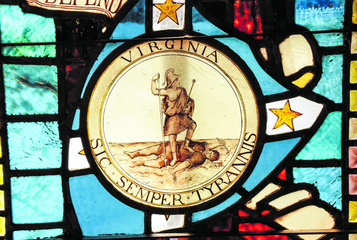 Sic Semper Tyrannis was adopted as Virginia’s motto in 1861. This Latin phrase means: “Thus Always to Tyrants.”