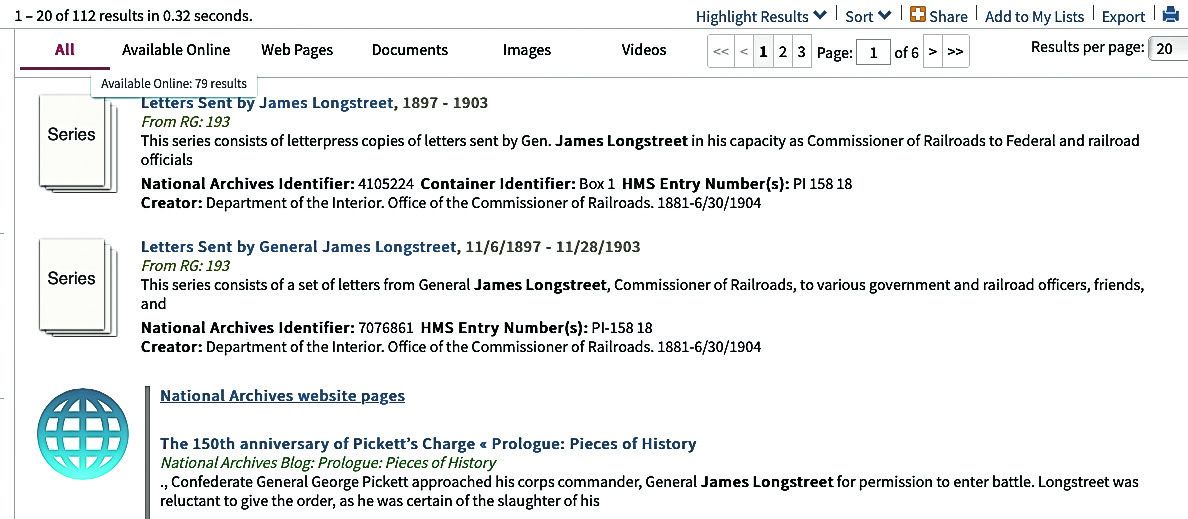 Searching the National Archives Online — photograph 2 from the original article