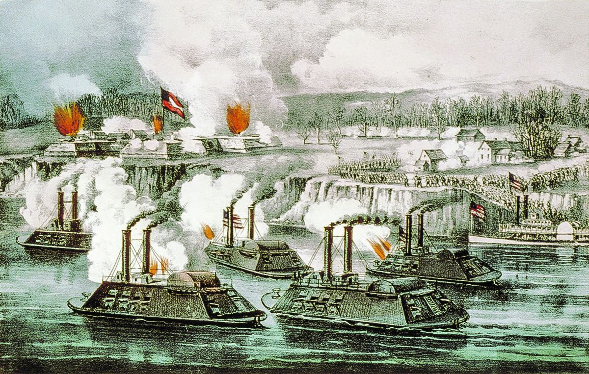 Arkansas Post, Currier & Ives.