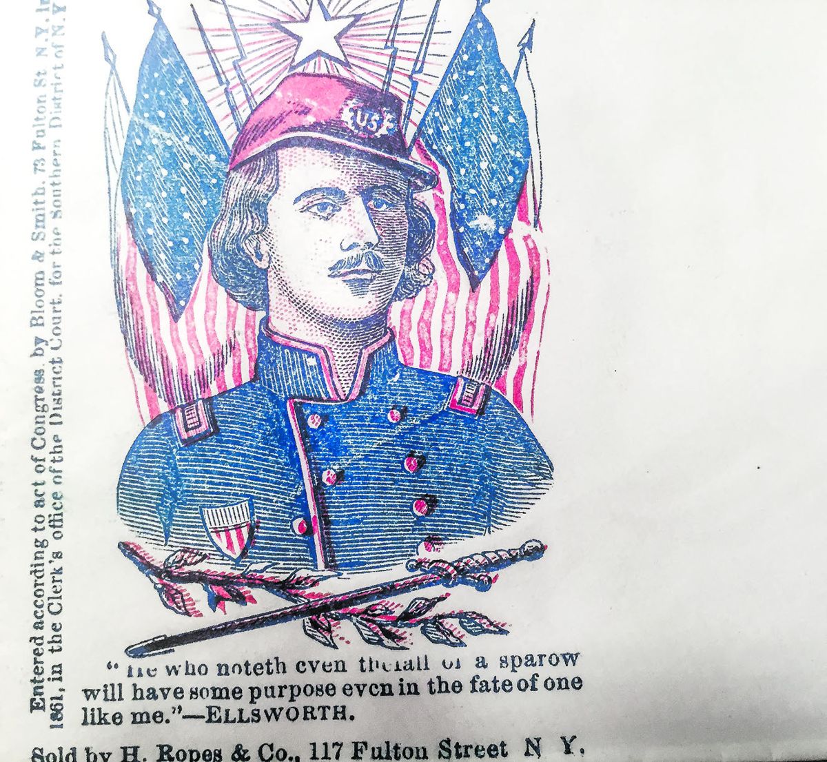 Envelope in praise of Col. Ellsworth.