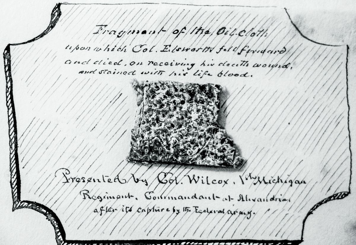 Fragment of cloth wrapped around Col. Ellsworth’s body.