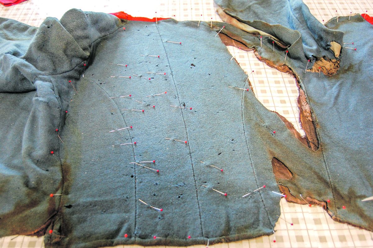 Back of coat, during treatment.