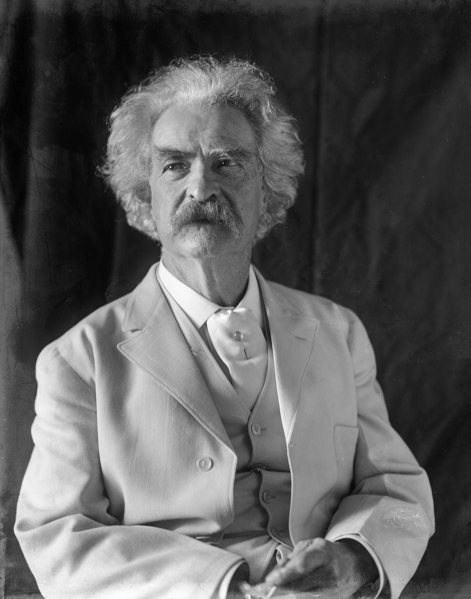 Samuel Clemens, also known as Mark Twain. Photograph published in 1906. Frances Benjamin Johnston, 1864-1952, (Library of Congress)