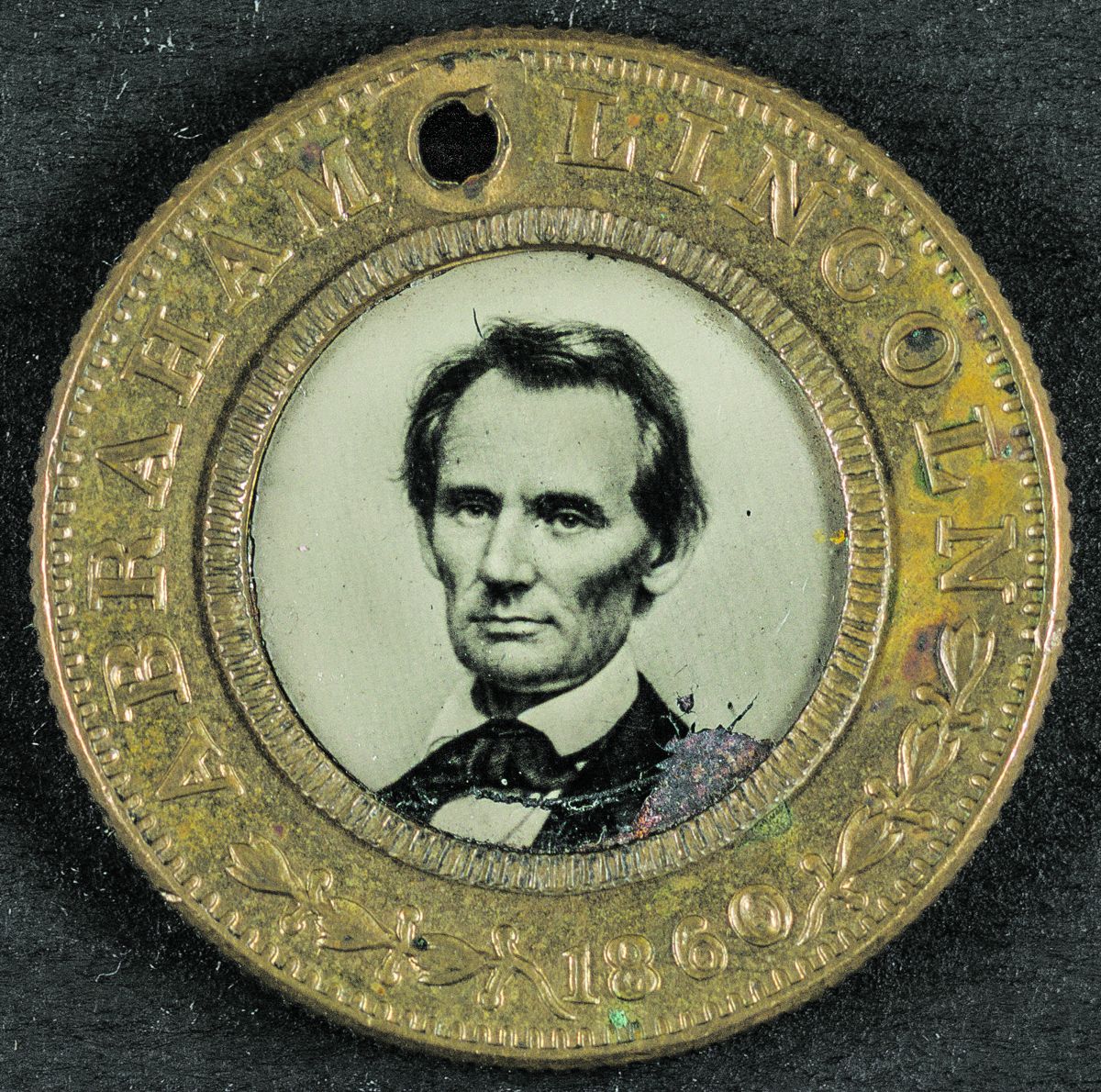 Campaign Buttons for the Lincoln-Hamlin Ticket. (Library of Congress)
