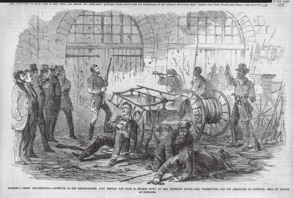 The “Interior of the Engine House” under siege.