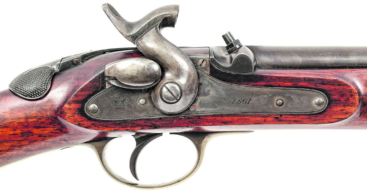 Close up of “Transitional” Wilson lock date 1861.