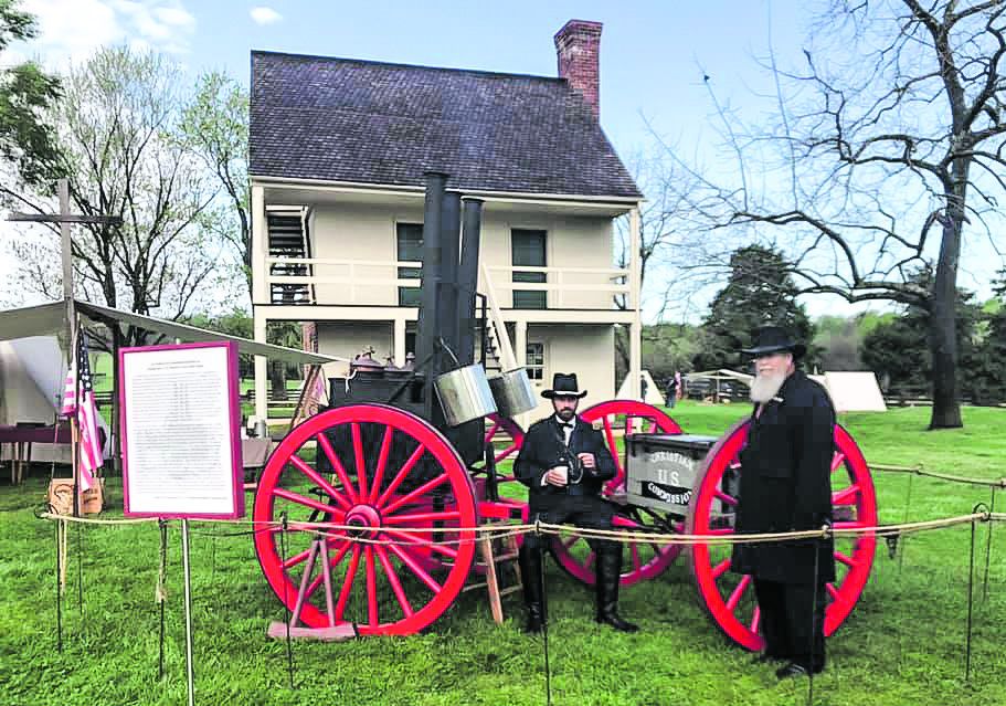 The United States Christian Commission wagon with Grant and