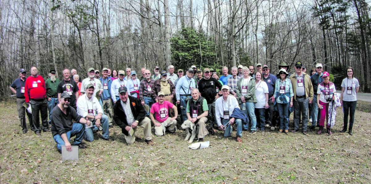 Group photo of inaugural tour group visiting newly preserved CVBT’s Myer’s Hill on Spotsylvania