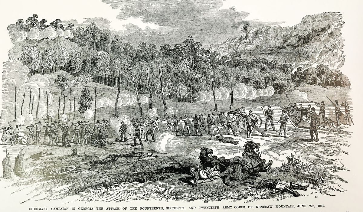 Illustration of the Battle of Kolb’s Farm, Marietta, Ga.