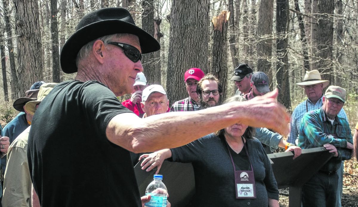 Gordon Rhea leading a CVBT Spotsylvania Court House tour at