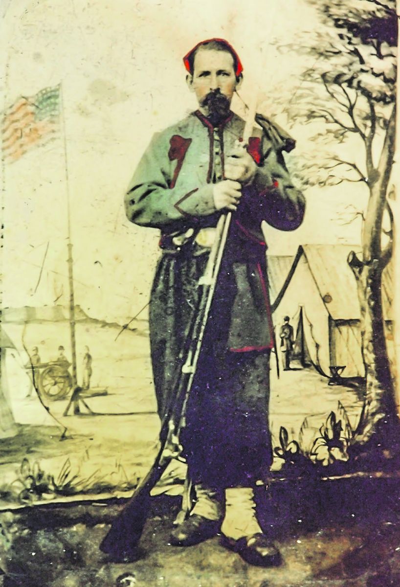 Rochester’s 140th was a zouave unit, wearing fez caps and turbans, short jackets, baggy pantaloons and leggings, of an Algerian influence—a popular style at the time. (Photo Credit: Guy DeMasi)