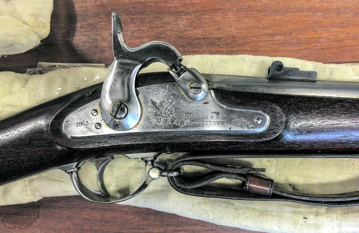 The Savage rifle musket the National Guard Militia Museum of New Jersey received in January 2019. (Photos by Joseph Bilby)