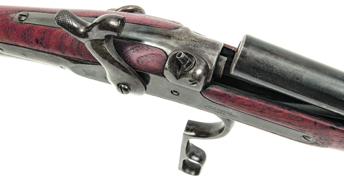 Gibbs carbine, showing the “fixed breech pin” that sealed the chamber when the action was closed.