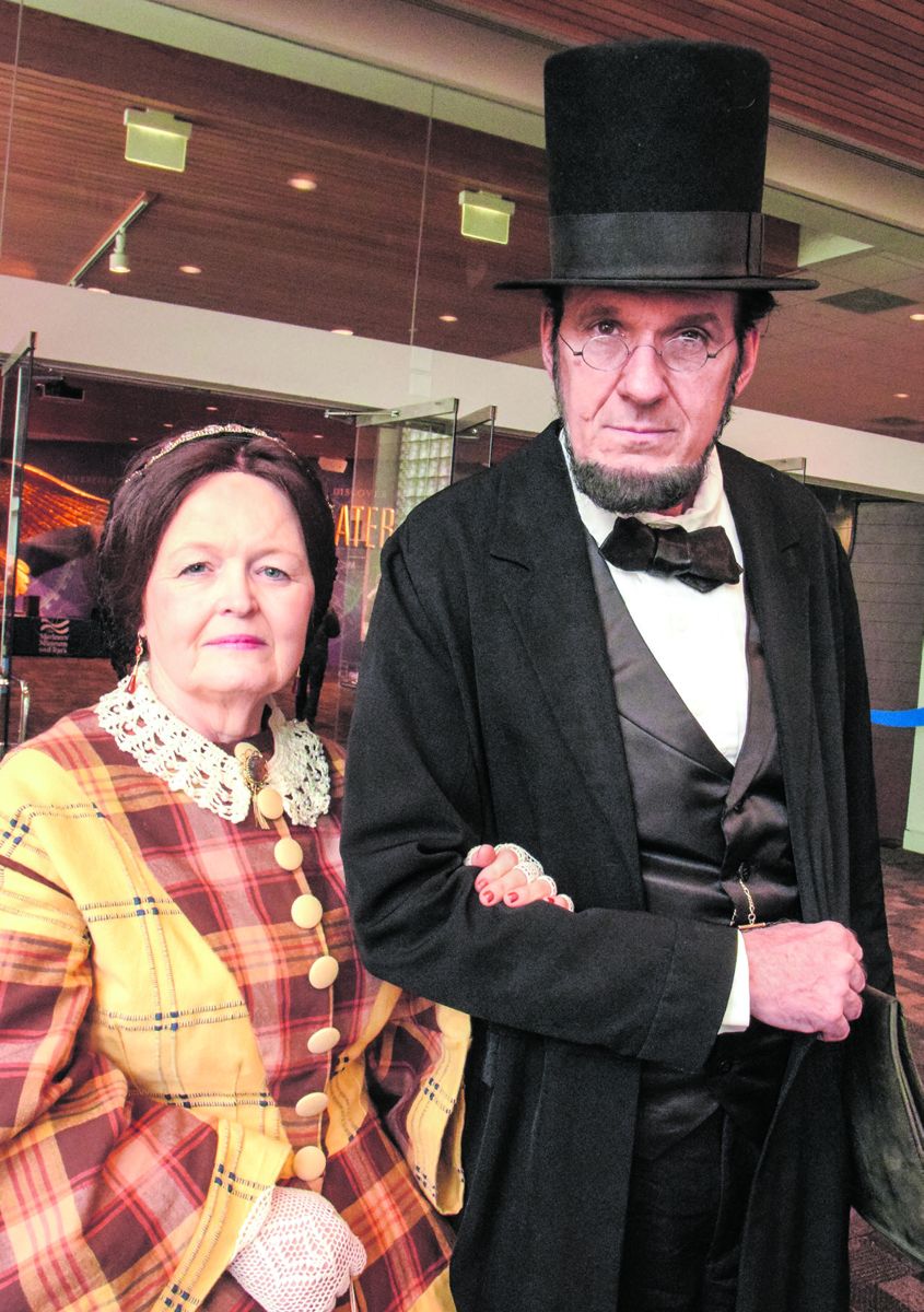 President & Mrs. Lincoln George and Mona Buss portrayed the first couple at the Battle of Hampton Roads commemoration at the Mariners’ Museum in Newport News on March 9, 2019.