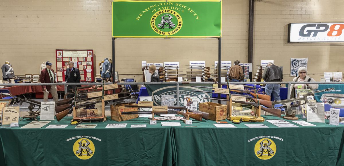 Remington Society of America’s display of firearms.