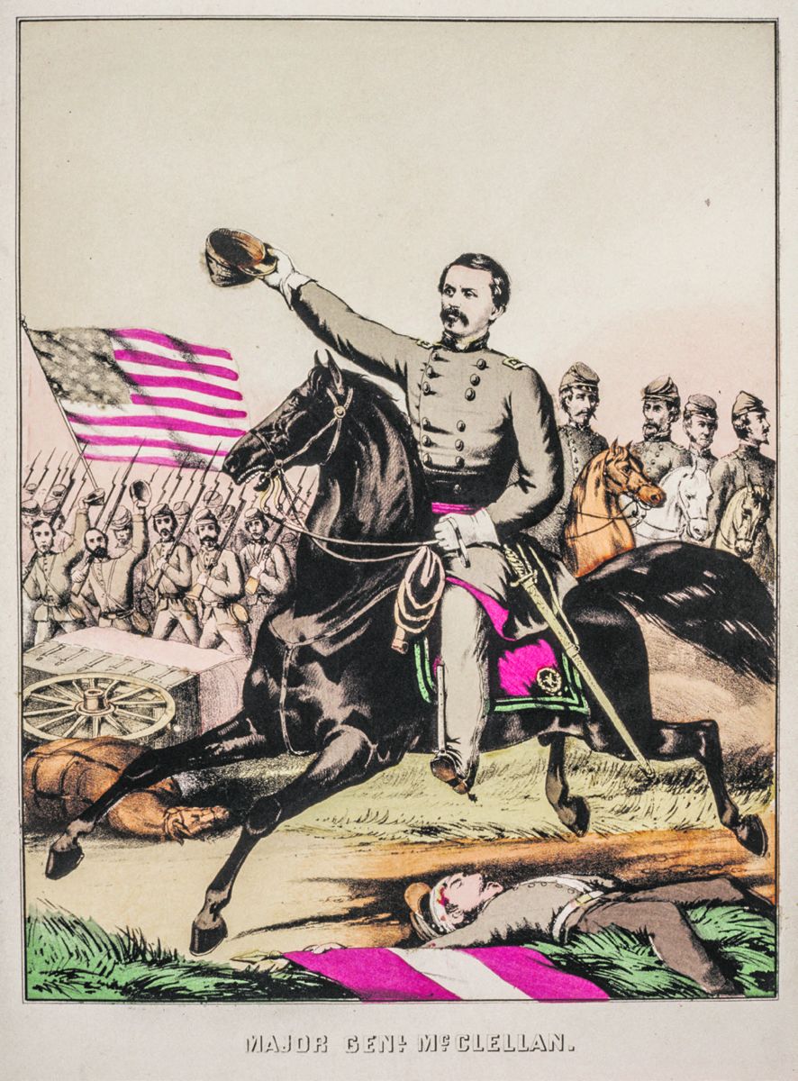 Major Genl. McClellan on horseback. Gibson & Co., Cincinnati.