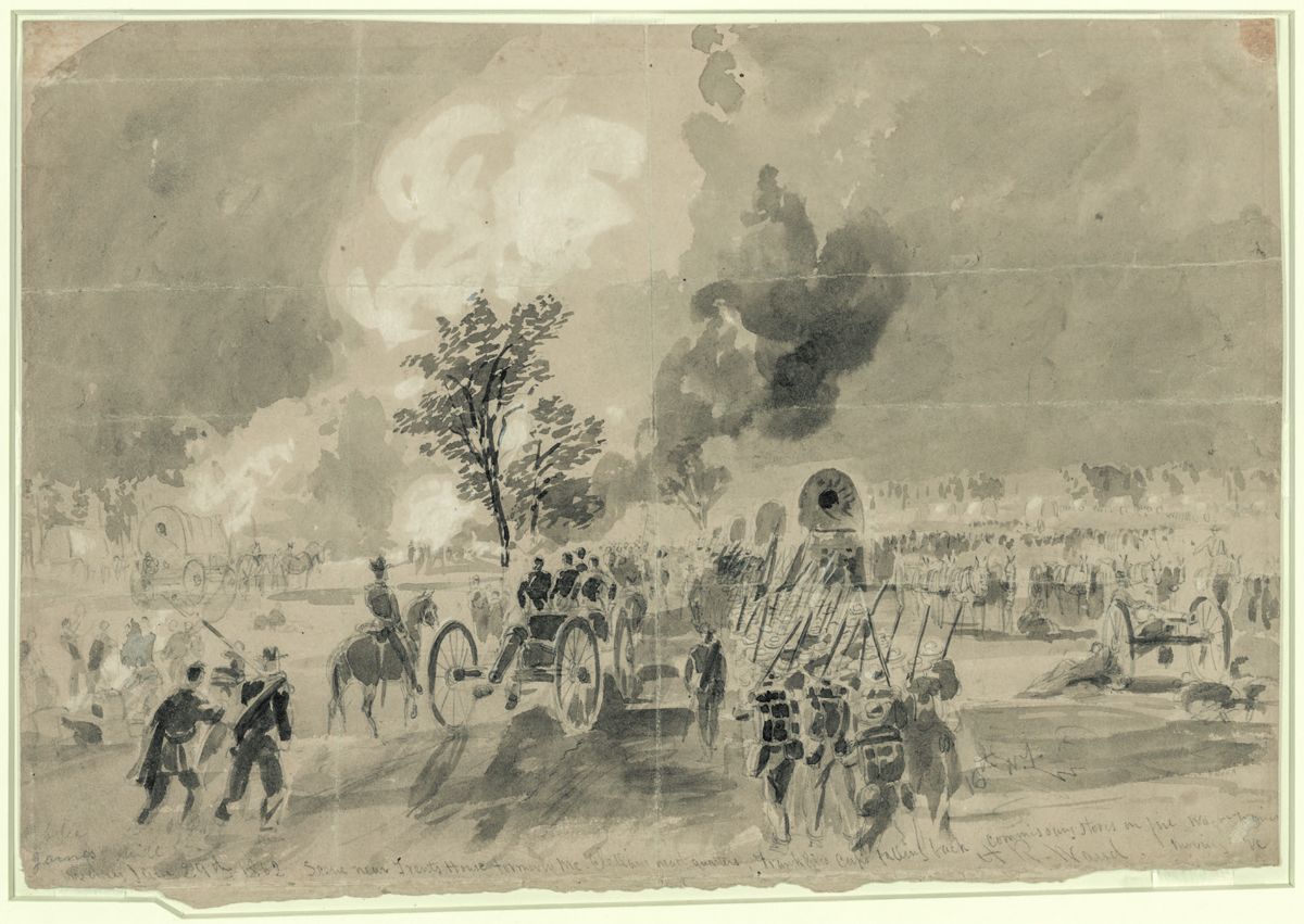 After Gaines Mill Sunday June 29th 1862, by Alfred R. Waud.