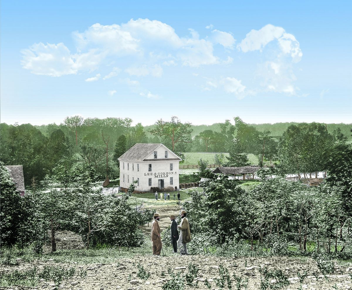 Lee and Gordon’s Mills, Chickamauga Battlefield, Tenn. Colorization © 2019 civilwarincolor.com courtesy civilwarincolor. (National Archives)