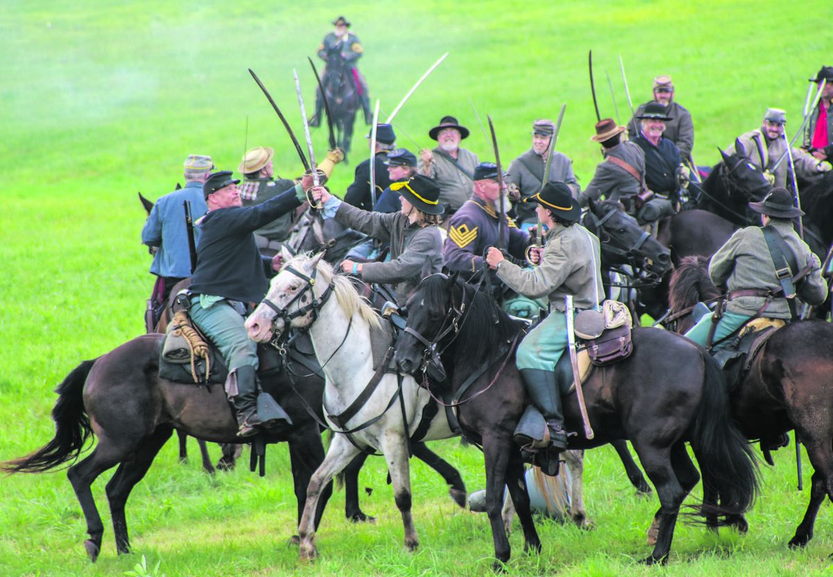 Cavalry Clash during Hampton At Hunterstown. (All Gettysburg 156th photos by Paul S. Witt)