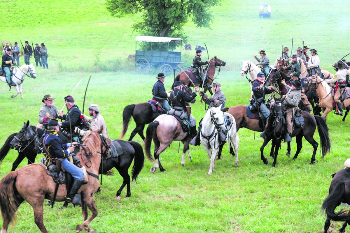 Cavalry clash during Hampton At Hunterstown.