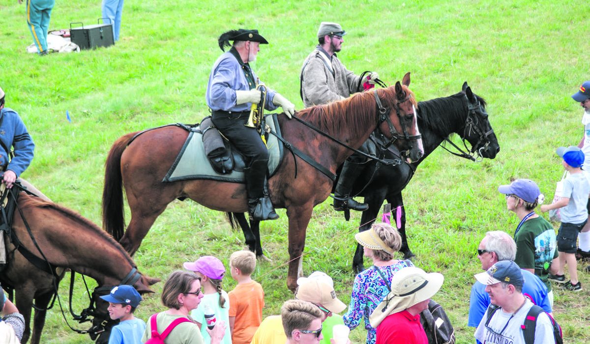 Mounted cavalry review.