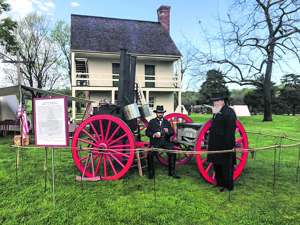 Coffee wagon on display at the 154th anniversary of the surrender at Appomattox Court House.