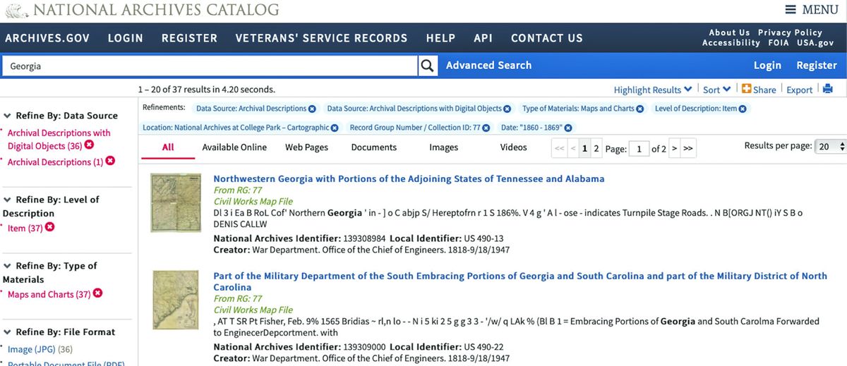 Digitized Civil War Maps at the National Archives — lead photograph from the original article