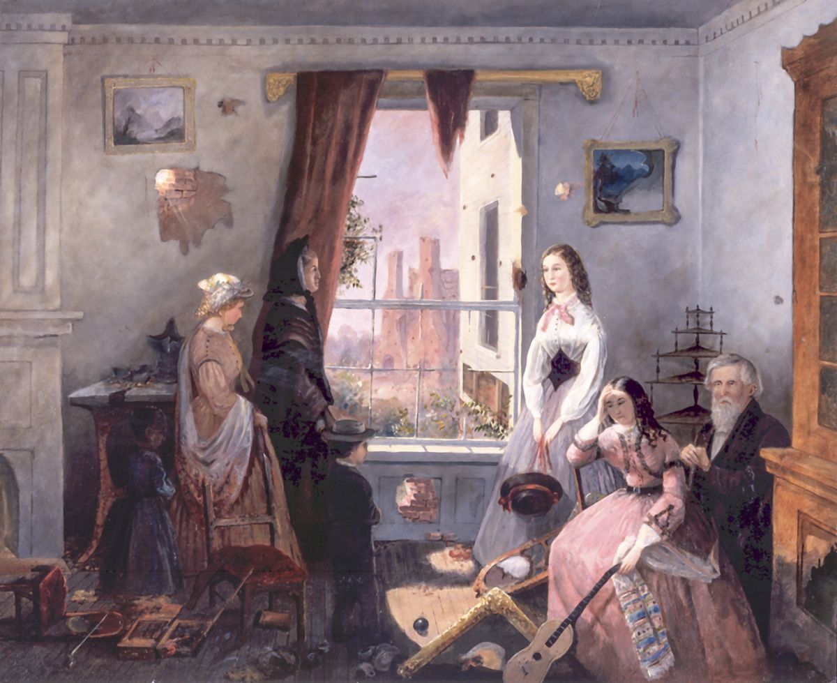 The Civil War drastically effected the Central Virginia area, as illustrated by these refugees returning home after a battle.