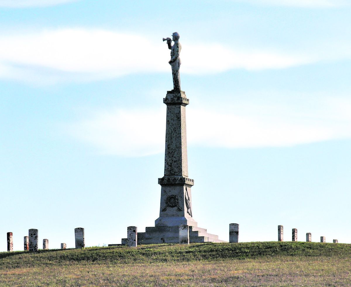 A view of the 2nd Nebraska and 6th Iowa monument.